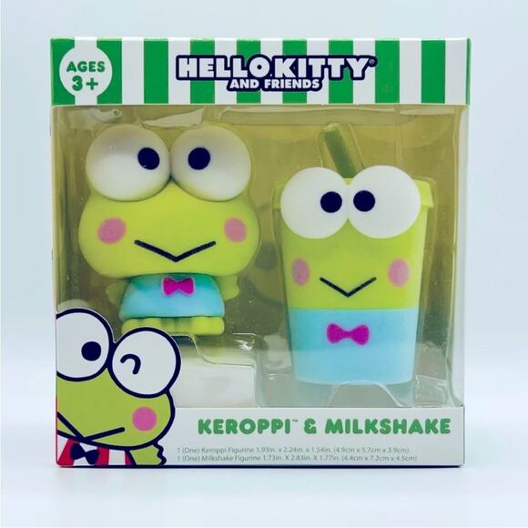 Keroppi and Friends 2 pack figure Keroppi and Milkshake Set Sanrio - Picture 1 of 8